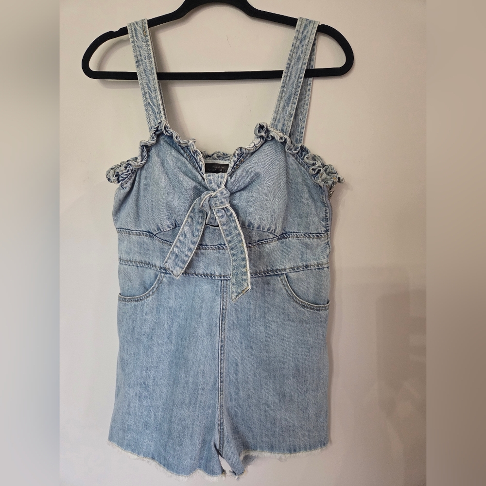 Blue Blush Denim Romper Size Large - Picture 3 of 9